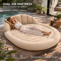 Ergonomic Travel Inflatable Air Bed with Backrest & Built-in Headboard - Portable Lounge Sofa, Included Air Pump, All Seasons Camping Backpacking Beach Gear for Couples, Guest Rooms (Sports & Outdoor Sleeping Gear)